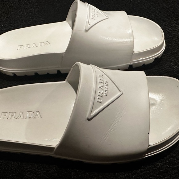 Prada Logo Slide Sandal - Picture 2 of 7